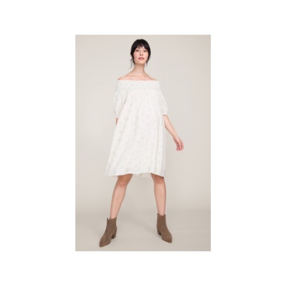 Hatch Off-Shoulder White Dress